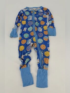 Little Sleepies Cookies and Milk Zippy Zip Up Sleeper 6-12 months FLAWS